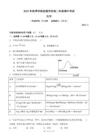 广东省深圳市富源学校2023-2024学年高二上学期11月期中考试化学试题（扫描版含答案）