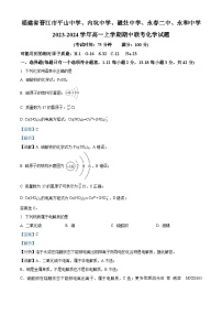 福建省晋江市平山中学、内坑中学、磁灶中学、永春二中、永和中学2023-2024学年高一上学期期中联考化学试题（解析版）