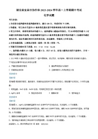 湖北省宜昌市协作体2023-2024学年高一上学期期中考试化学试题（解析版）