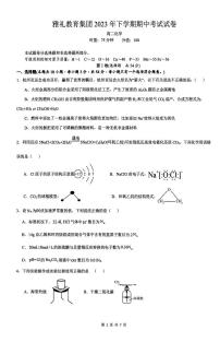 湖南省长沙市雅礼教育集团2023-2024学年高二上学期期中考试化学试题（扫描版含答案）