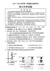 2024连云港高三上学期期中考试化学PDF版含答案