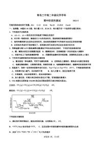 山东省青岛第三中学2023-2024学年高二上学期期中考试化学试卷