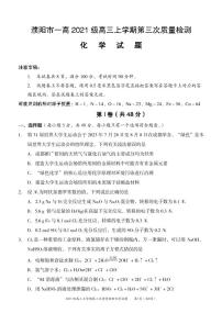 河南省濮阳市第一高级中学2023-2024学年高三上学期第三次质量检测化学试题