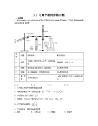 人教版 (2019)选择性必修1第一节 电离平衡综合训练题