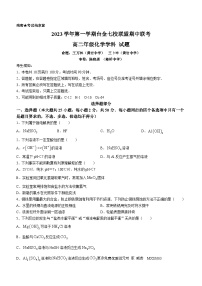 浙江省台州市路桥中学2023-2024学年高二上学期11月期中考试化学试题(无答案)