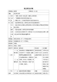 高中化学人教版 (2019)必修 第一册第一节 铁及其化合物第一课时教案