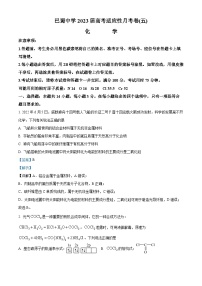 重庆市巴蜀中学2023届高三上学期高考适应性月考卷（五）化学试题（Word版附解析）