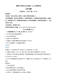 四川省遂宁市射洪中学2022-2023学年高一上学期期中化学试题（Word版附解析）