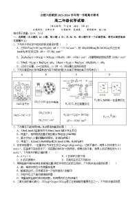 2024合肥六校联盟高二上学期期中考试化学含答案