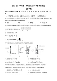 2024扬州高邮高二上学期10月月考化学试题含解析