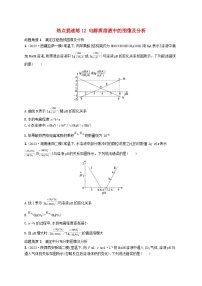 适用于老高考旧教材2024版高考化学二轮复习热点提速练12电解质溶液中的图像及分析（附解析）