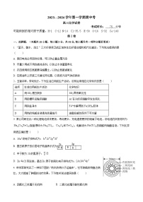 福建省厦门市湖滨中学2023-2024学年高三上学期期中化学试题（Word版附答案）