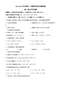 广东省揭阳市揭东区2023-2024学年高一上学期期中化学试题（Word版附解析）