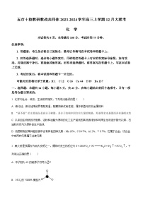 湖南省五市十校教研教改共同体2023-2024学年高三上学期12月大联考化学试题（含答案）