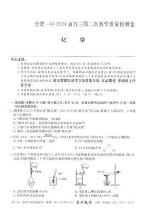 安徽省合肥市一中2023-2024学年高三上学期第二次教学质量检测化学试题