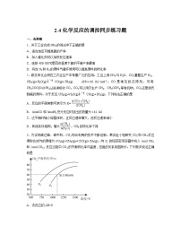 高中化学人教版 (2019)选择性必修1第四节 化学反应的调控习题