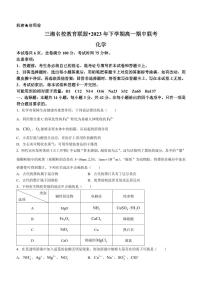 湖南省三湘名校教育联盟2023-2024学年高一上学期11月期中联考化学试题
