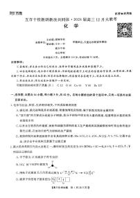 2024湖南省五市十校教研教改共同体高三上学期12月大联考试题化学PDF版含答案