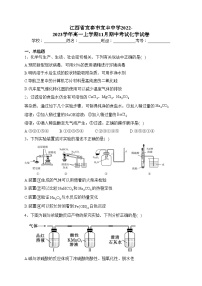 江西省宜春市宜丰中学2022-2023学年高一上学期11月期中考试化学试卷(含答案)