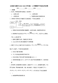 云南省玉溪市2022-2023学年高一上学期期中考试化学试卷（含解析）