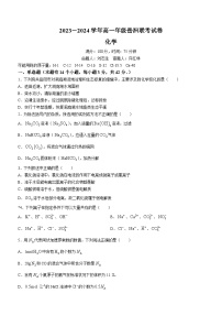 湖南省岳阳市部分学校2023-2024学年高一上学期11月期中联考化学试题（Word版附答案）