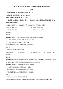 海南省海南华侨中学 海南省农垦中学2023-2024学年高二上学期11月学业水平测试期中联考化学试题（解析版）