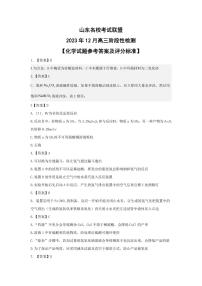 2024山东名校考试联盟高三上学期12月阶段性检测试题化学图片版含解析