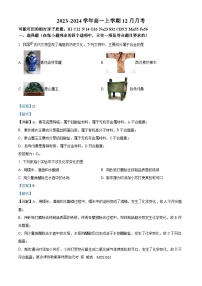 山西省大同市2023-2024学年高一上学期12月月考化学试题