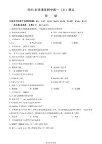 2023北京清华附中高一上学期期末化学试卷及答案（教师版）