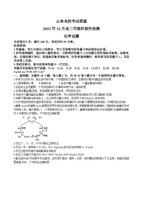 山东名校考试联盟2024届高三上学期12月阶段性检测 化学（word版）