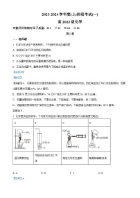 四川省成都列五中学2023-2024学年高二上学期10月月考化学试题（Word版附解析）