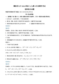 四川省攀枝花市第七高级中学2023-2024学年高三上学期第四次诊断性考试理科综合化学试题（Word版附解析）