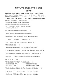 2024湖北省云学名校联盟高二上学期12月联考化学试题含答案