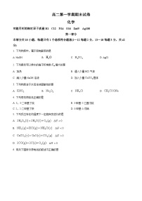 北京市清华大学附属中学2022-2023学年高二上学期期末化学试题（含答案解析）