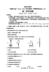 河南省驻马店市“逐梦计划”大联考2023-2024学年高二上学期12月阶段考试（三）化学试题