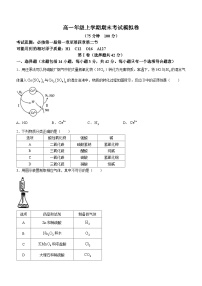 甘肃省白银市靖远县第二中学2023-2024学年高一上学期12月期末化学试题