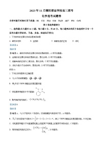 浙江省稽阳联谊学校2023-2024学年高三上学期联考化学试题（Word版附解析）