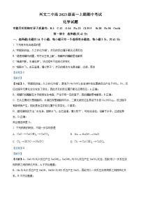 四川省兴文第二中学2023-2024学年高一上学期期中化学试题（Word版附解析）