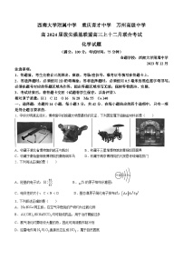 重庆市育才中学、万州高级中学及西南大学附中2024届高三上学期12月三校联考化学试题(无答案)