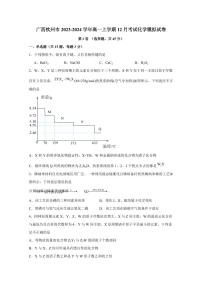 广西钦州市2023-2024学年高一上学期12月考试化学试卷（含答案）