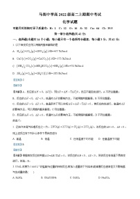 四川省泸州市马街中学2023-2024学年高二上学期期中化学试题（Word版附解析）