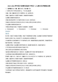 四川省南充高级中学2023-2024学年高一上学期期末化学模拟试卷（Word版附解析）