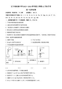 辽宁省实验名校2023-2024学年高一上学期12月月考试题+化学（解析版）