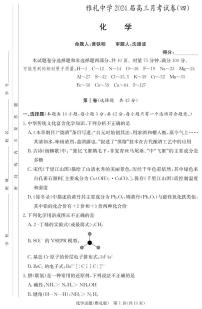 湖南省长沙市雅礼中学2023-2024学年高三上学期月考试卷（四）化学试题