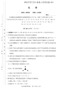 湖南省长沙市雅礼中学2023-2024学年高三上学期月考试卷（四）化学试题