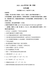 河北省邢台市部分重点高中2023-2024学年高二上学期1月期末化学试卷（Word版附解析）