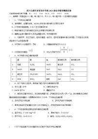 四川省绵阳市东辰学校2023-2024学年高一上学期期末模拟化学试卷