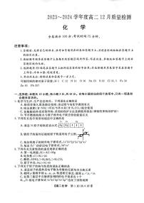 2024河南省实验中学高二上学期12月质量检测试题化学PDF版无答案