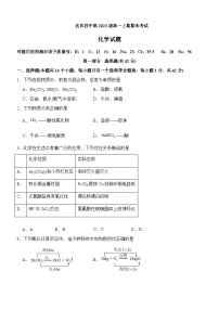 四川省宜宾市宜宾四中2023-2024学年高一上学期1月期末考试化学试题含答案