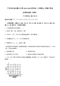 广东省广州市从化区第七中学2023-2024学年高一上学期11月期中考试化学试题含答案